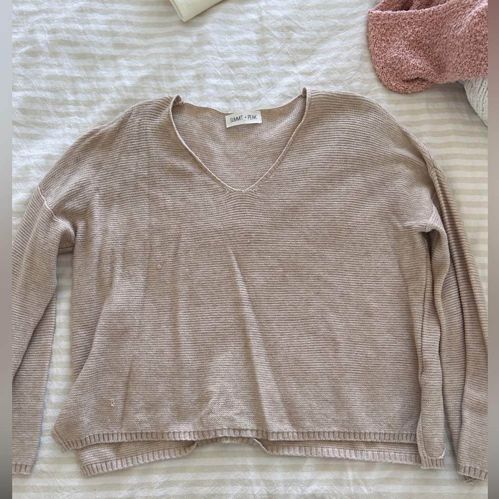 Tan loose fit sweater